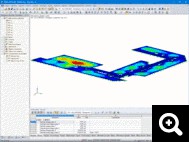 3- Resultats des deformations d'un plancher en CLT sur RFEM